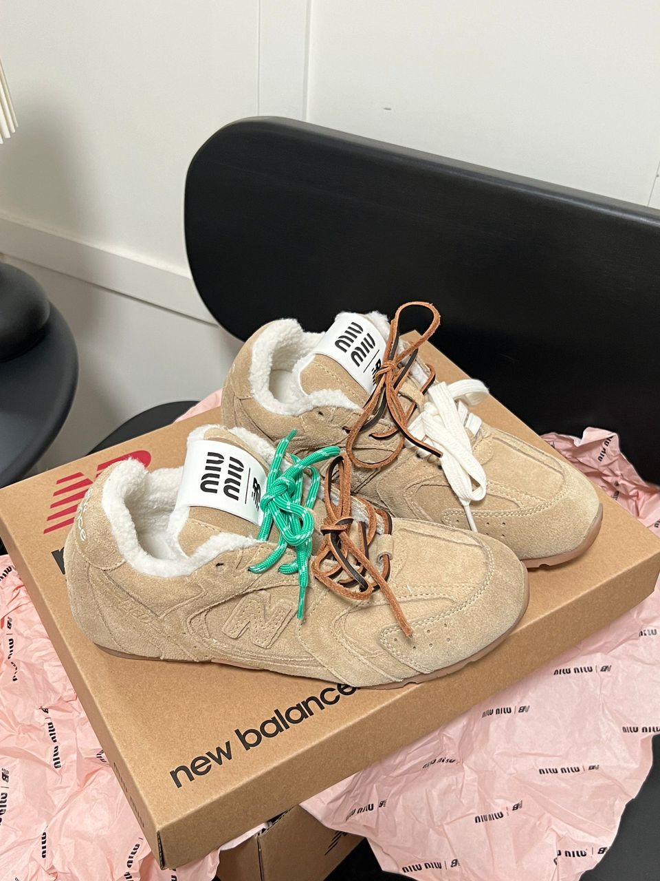 Beige HIVER ecru shearling