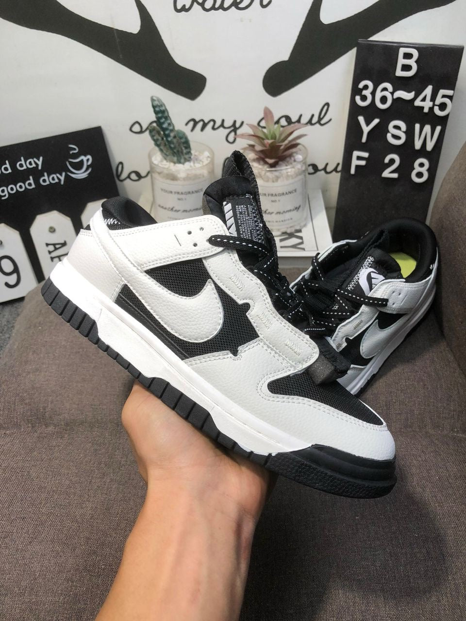 Air Dunk Jumbo black & White