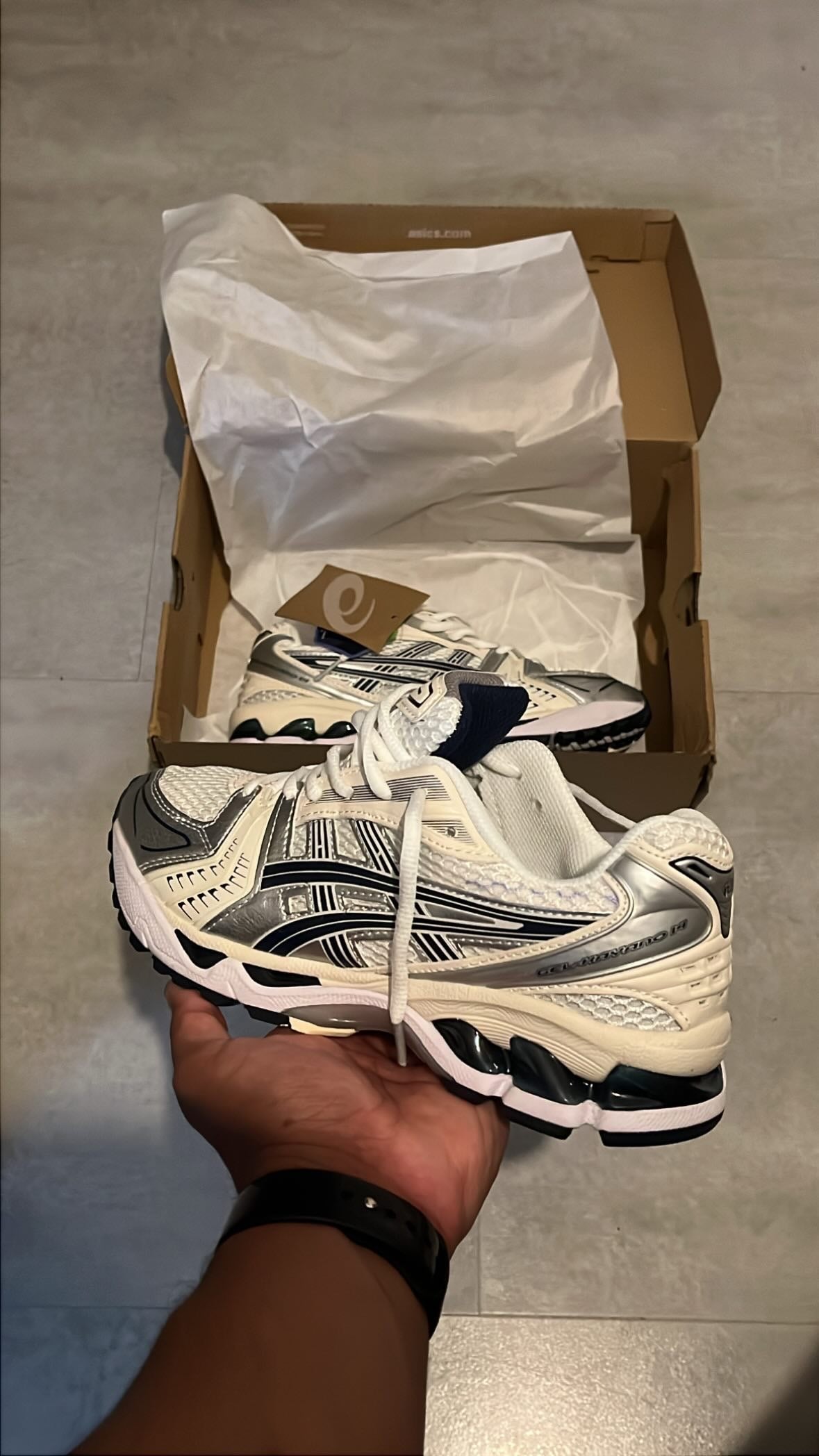 baskets Gel Kayano 14 Cream Black metallic Plum