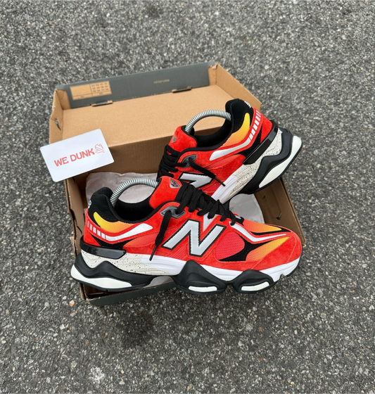 NB 9060 FIRE RED BLACK WHITE