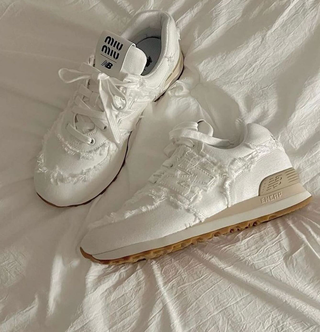 574 Denim Blanc